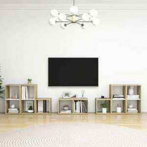 vidaXL 4 db fehér forgácslap TV-szekrény 72 x 35 x 36, 5 cm kép
