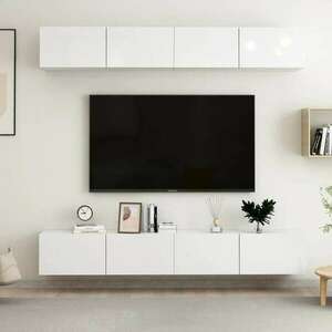 Fehér forgácslap tv-szekrény 100 x 30 x 30 cm kép