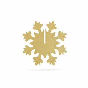 Karácsonyi dekor - jégkristály - arany - 7 x 7 cm - 5 db / csomag kép