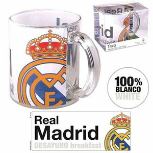 Real Madrid bögre üveg fehér kép