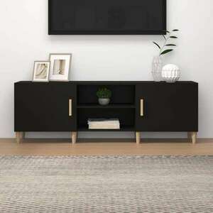 vidaXL fekete szerelt fa TV-szekrény 150 x 30 x 50 cm kép