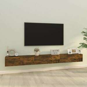 vidaXL 3-részes füstös tölgyszínű szerelt fa TV-szekrényszett kép