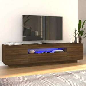 vidaXL barna tölgyszínű TV-szekrény LED-lámpákkal 160x35x40 cm kép
