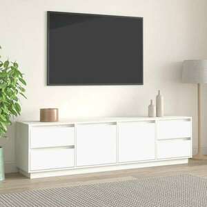 vidaXL fehér tömör fenyőfa TV-szekrény 176 x 37 x 47, 5 cm kép