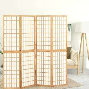 vidaXL 4 paneles japán stílusú összecsukható paraván 160 x 170 cm kép