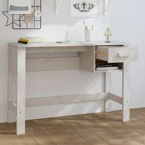 Fehér tömör fenyőfa asztal 110 x 40 x 75 cm kép