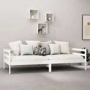 Fehér tömör fenyőfa kanapéágy 90 x 200 cm kép
