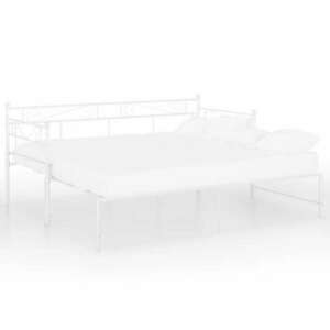 Fehér fém kihúzható kanapéágykeret 90 x 200 cm kép