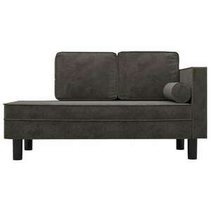 Kétszemélyes sötétszürke bársony kanapéágy kép