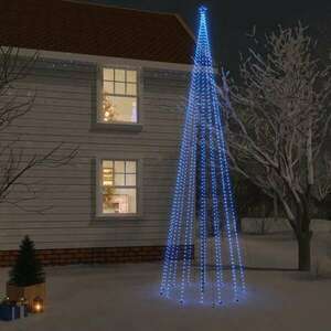 vidaXL karácsonyfa cövekkel 1134 kék LED-del 800 cm kép