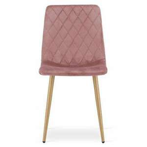 Skandináv stílusú szék, , Torino, bársony, fa, rózsaszín, 44.5x53... kép