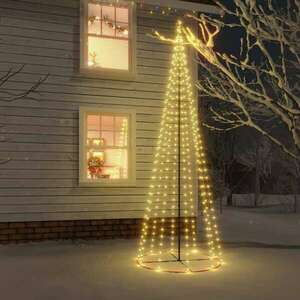 vidaXL kúp alakú karácsonyfa 732 meleg fehér LED-del 160 x 500 cm kép