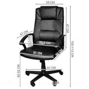 IsoTrade Malatec irodai szék, forgó, billenthető, öko bőr, fekete... kép