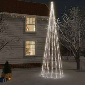 vidaXL karácsonyfa cövekkel 1134 hideg fehér LED-del 800 cm kép