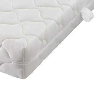 vidaXL fehér műbőr ágy matraccal 120 x 200 cm kép