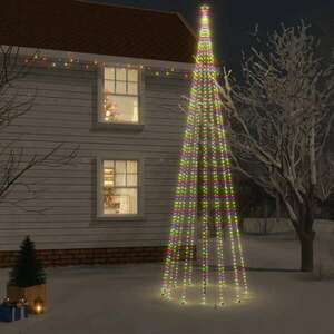vidaXL karácsonyfa cövekkel 1134 színes LED-del 800 cm kép