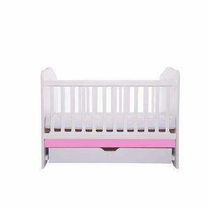MCT Como fiókos ágy - fehér, rózsaszín kép