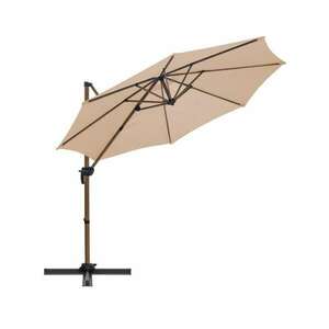 Kerti/terasz esernyő, csuklós, bézs, 300 cm, Róma kép