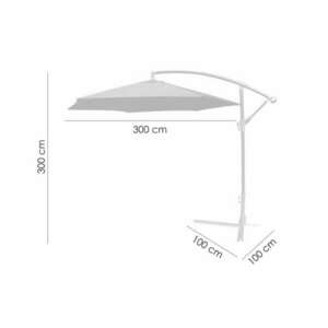 Kerti napernyő vagy terasz, banánközös, bordó, 300 cm, Victoria 54243 kép