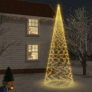 Meleg fehér fényű karácsonyfa tüskével 3000 led-del 800 cm kép