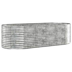 Ezüstszínű porszórt acél kerti magaságyás 249x100x68 cm kép