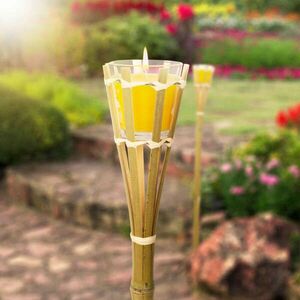 Citronella illatgyertya + fáklya - bambusz - 75 x 6, 5 cm kép
