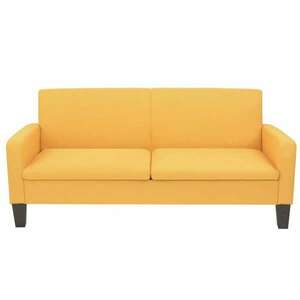 3-személyes sárga kanapé 180 x 65 x 76 cm kép