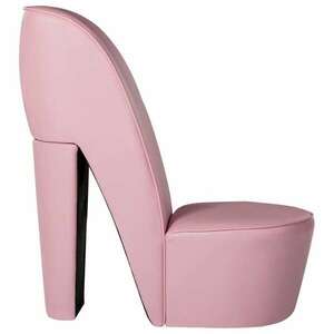 Rózsaszín magas sarkú cipő formájú műbőr szék kép