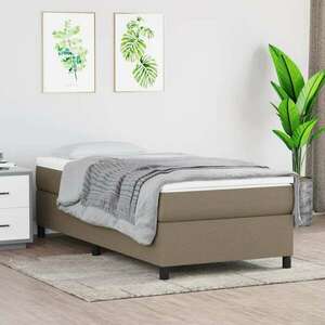 vidaXL tópszínű szövet rugós ágy matraccal 90 x 190 cm kép