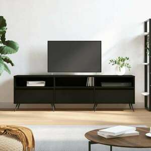 vidaXL fekete szerelt fa TV-szekrény 150 x 30 x 44, 5 cm kép