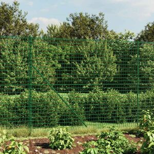vidaXL zöld dróthálós kerítés illesztőperemmel 1, 4x10 m kép