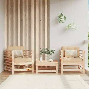 vidaXL 2 db tömör fenyőfa kerti szék párnákkal kép