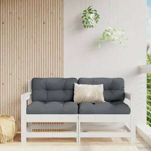 vidaXL fehér tömör fenyőfa kerti szék párnával kép