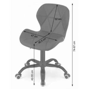 Irodai szék, , Noto, öko-bőr, fekete, 53, 5x57x87 cm, 53.5x57x87 cm kép