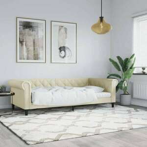 vidaXL krémszínű műbőr kanapéágy 90 x 200 cm kép