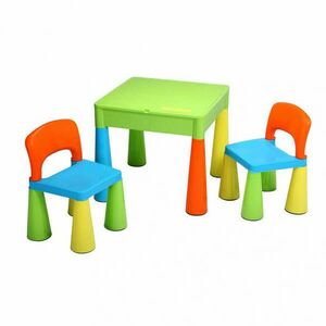 Gyerek szett NEW BABY - asztal két székkel multi color kép