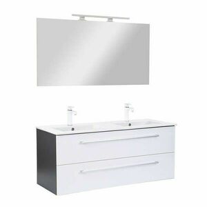 Vario Clam 120 komplett fürdőszoba bútor fehér-fehér kép