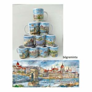 CZW.bög-BU02 Porcelánbögre, Budapest kép