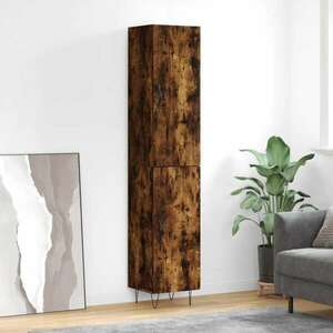 vidaXL füstös tölgy színű szerelt fa magasszekrény 34, 5x34x180 cm kép