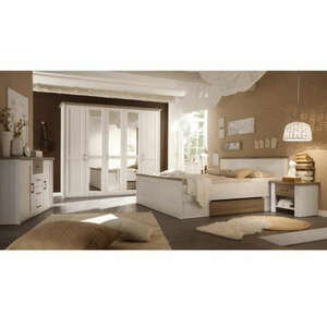 Hálószoba bútor készlet (ágy, 2 éjjeliszekrény, szekrény), pínia... kép