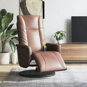 vidaXL barna műbőr forgatható fotel kép