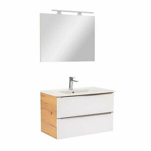 Vario Trim 80 komplett fürdőszoba bútor tölgy-fehér kép