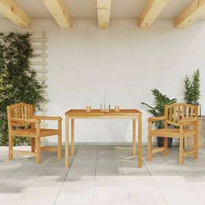 vidaXL tömör tíkfa kerti étkezőasztal 110 x110 x 77 cm kép