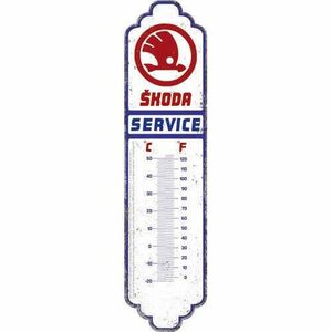 RETRO Skoda – Service – Fém hőmérő kép