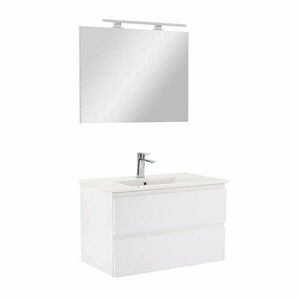 Vario Pull 80 komplett fürdőszoba bútor fehér-fehér kép