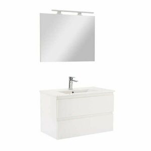 Vario Forte 80 komplett fürdőszoba bútor fehér-fehér kép