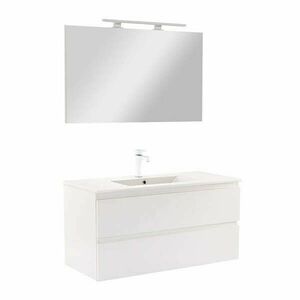Vario Forte 100 komplett fürdőszoba bútor fehér-fehér kép