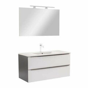 Vario Trim 100 komplett fürdőszoba bútor antracit-fehér kép