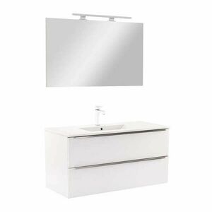 Vario Trim 100 komplett fürdőszoba bútor fehér-fehér kép