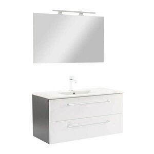 Vario Clam 100 komplett fürdőszoba bútor antracit-fehér kép